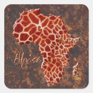 Map of Africa, The Dark Continent Square Sticker