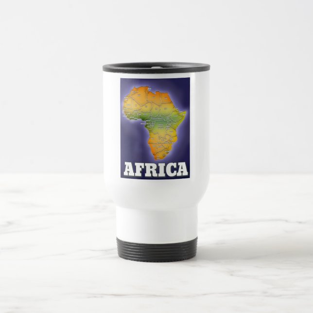 Map of africa travel mug (Center)