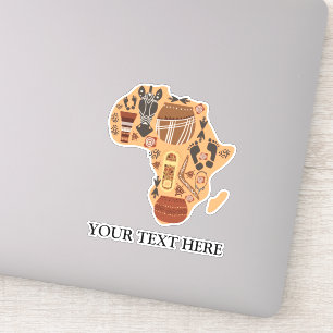 Map of Africa with African Culture Heritage