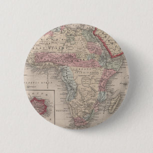 Map of Africa with St Helena 6 Cm Round Badge