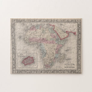 Map of Africa with St Helena Jigsaw Puzzle