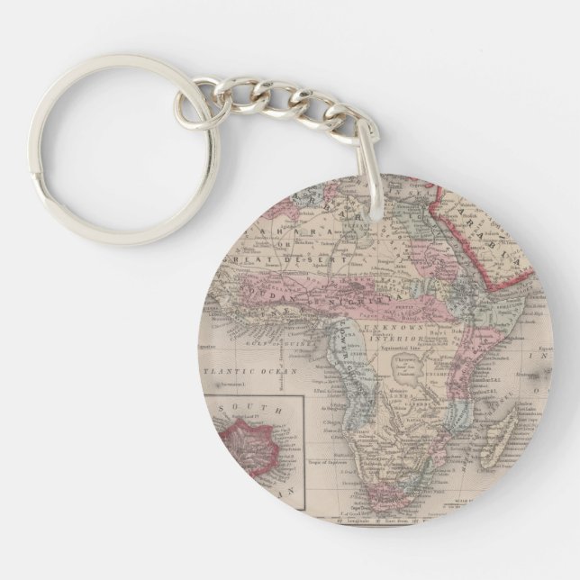 Map of Africa with St Helena Key Ring (Front)