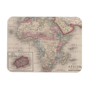 Map of Africa with St Helena Magnet