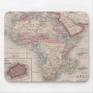 Map of Africa with St Helena Mouse Mat