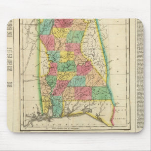 Map Of Alabama Mouse Mat