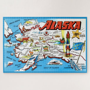 Map of Alaska 20x30 Jigsaw Puzzle