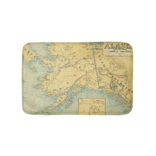 Map Of Alaska Bath Mat