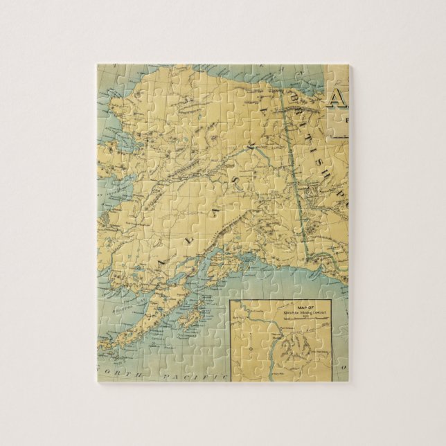 Map Of Alaska Jigsaw Puzzle (Vertical)