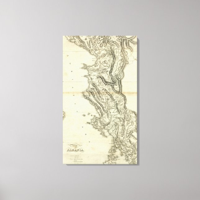 Map of Albania Canvas Print (Front)