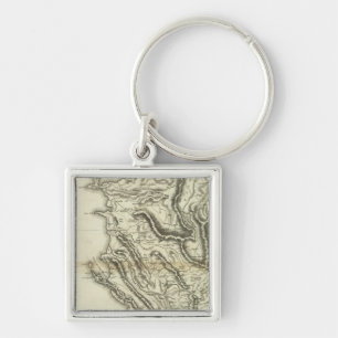 Map of Albania Key Ring