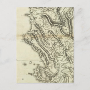 Map of Albania Postcard