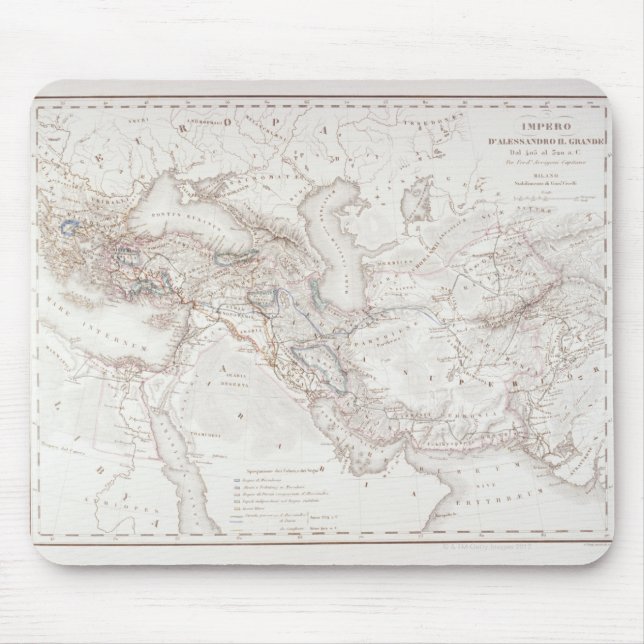 Map of Alexander the Greats Empire Mouse Mat (Front)