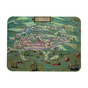 Map of Alexandria, from 'Civitates Orbis Terrarum' Magnet