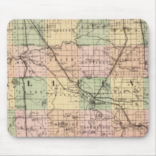 Map of Allegan County, Michigan Mouse Mat