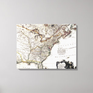 MAP OF AMERICA, 1809 CANVAS PRINT