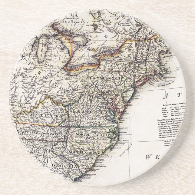 MAP OF AMERICA, 1809 COASTER (Front)