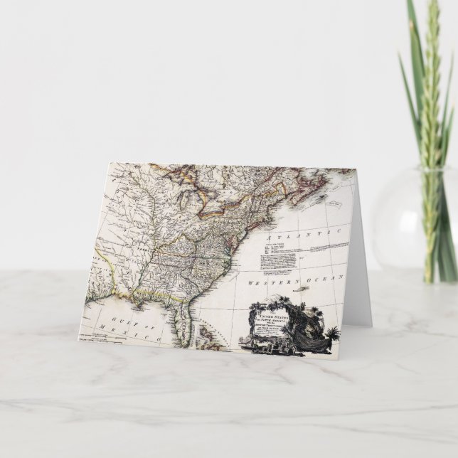 MAP OF AMERICA, 1809 HOLIDAY CARD (Front)