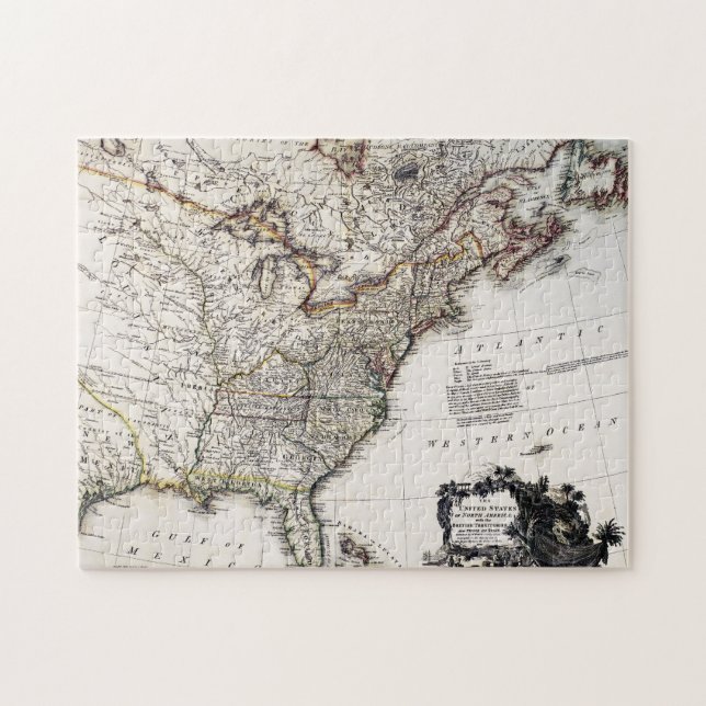 MAP OF AMERICA, 1809 JIGSAW PUZZLE (Horizontal)