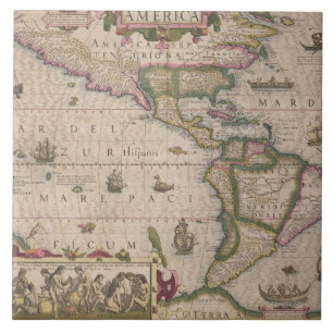 Map of America, from the Mercator 'Atlas', pub. by Tile
