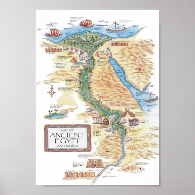 Map of Ancient Egypt and Nubia  Poster (Front)