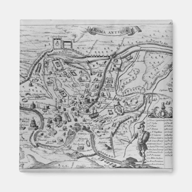 Map of Ancient Rome Magnet (Front)