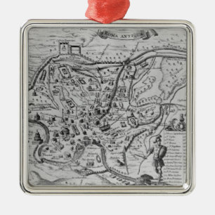 Map of Ancient Rome Metal Tree Decoration