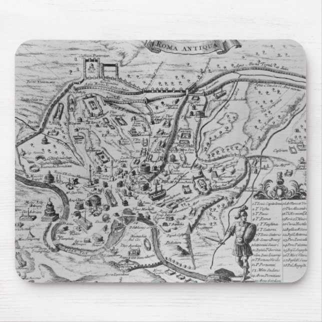 Map of Ancient Rome Mouse Mat (Front)