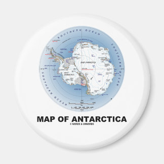 Map Of Antarctica (Geography) Magnet