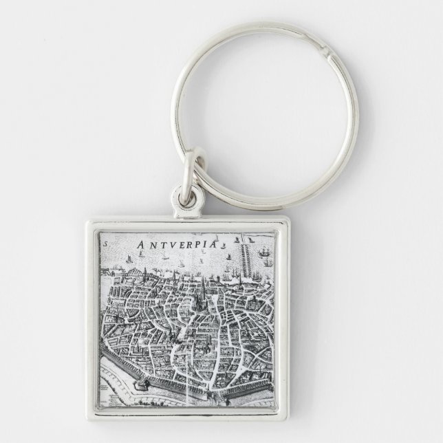 Map of Antwerp Key Ring (Front)