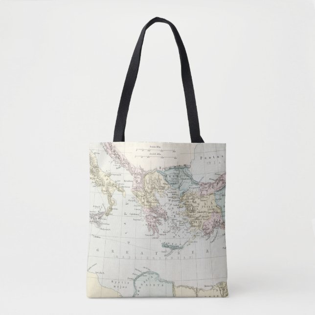Map of Apostle Paul's Missionary Journeys Tote Bag (Front)