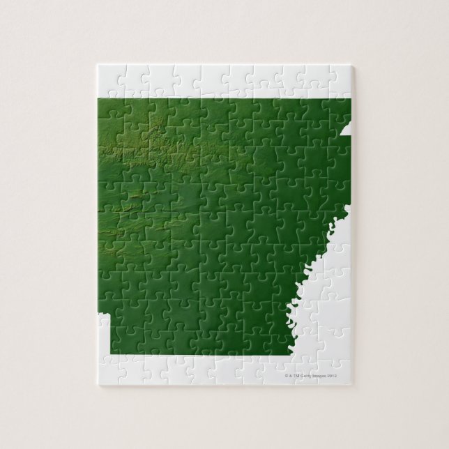 Map of Arkansas Jigsaw Puzzle (Vertical)