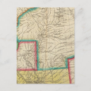 Map Of Arkansas Territory Postcard
