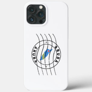 Map of Aruba, Postal Passport Stamp, Travel Stamp iPhone 13 Pro Max Case