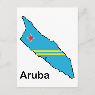 Map Of Aruba Postcard