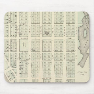 Map of Asbury Park, Monmouth County, New Jersey Mouse Mat