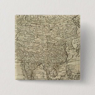 Map of Asia 15 Cm Square Badge