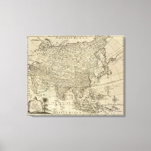 Map of Asia Canvas Print