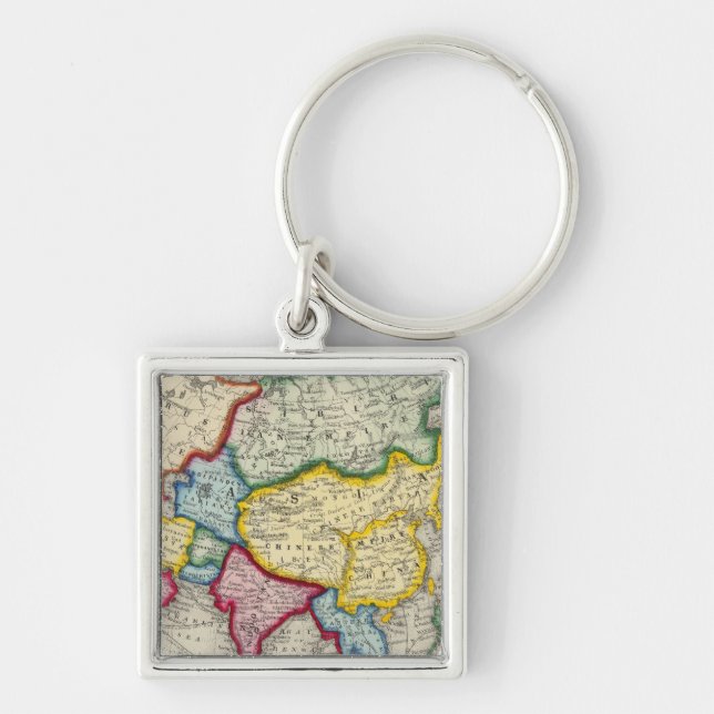 Map Of Asia Key Ring (Front)