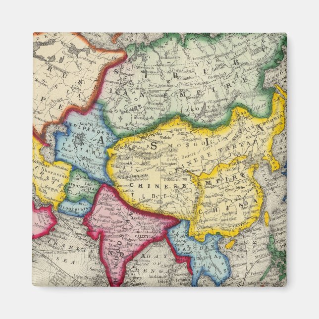 Map Of Asia Magnet (Front)
