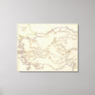 Map of Asia Minor Canvas Print