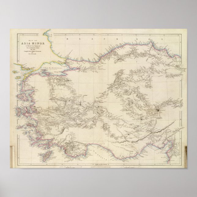 Map of Asia Minor Poster (Front)