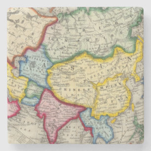 Map Of Asia Stone Coaster