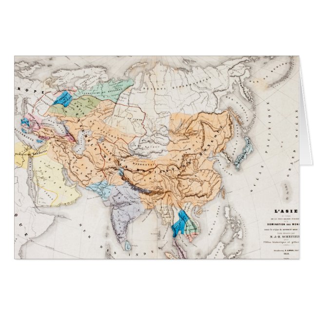 Map of Asia | Time of Kublai Khan (Front Horizontal)
