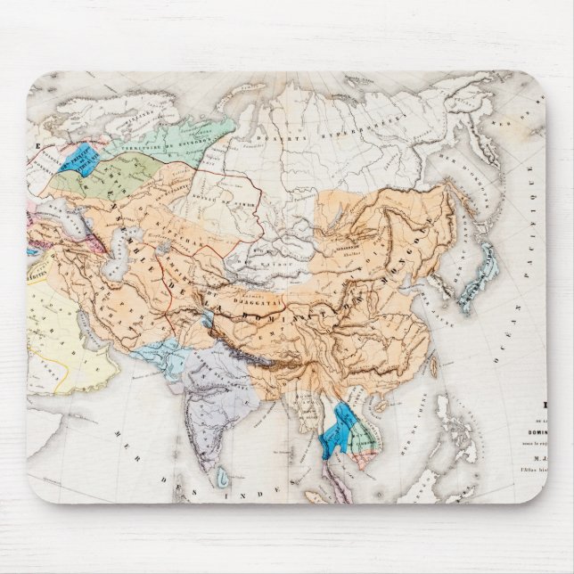 Map of Asia | Time of Kublai Khan Mouse Mat (Front)