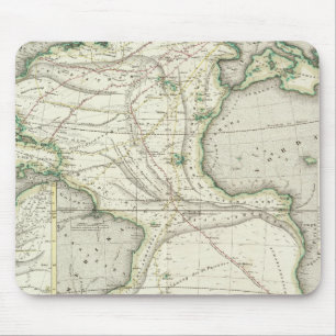 Map of Atlantic Ocean Mouse Mat