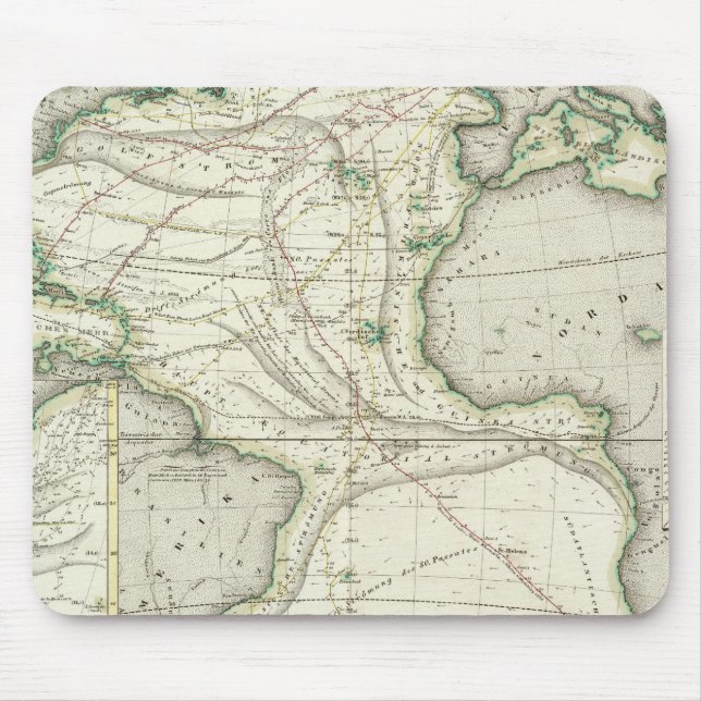 Map of Atlantic Ocean Mouse Mat (Front)