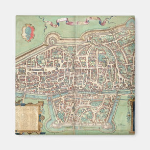 Map of Augsburg, from 'Civitates Orbis Terrarum' b Magnet