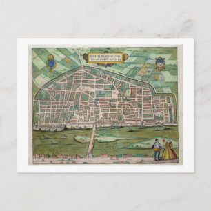 Map of Aurelia, from 'Civitates Orbis Terrarum' by Postcard