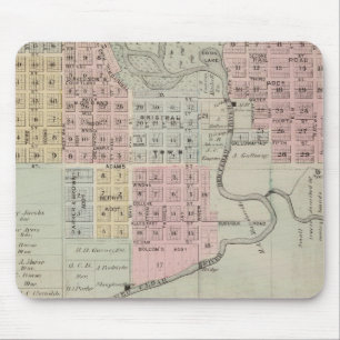 Map of Austin, Mower County, Minnesota Mouse Mat