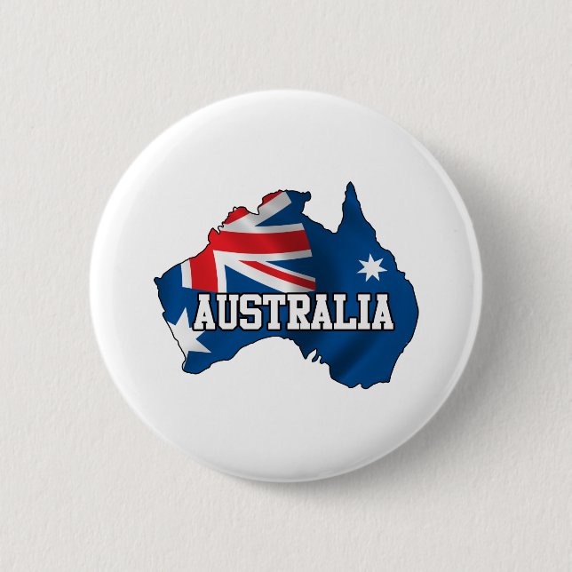 Map Of Australia 6 Cm Round Badge (Front)